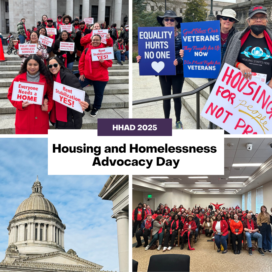 Photo collage from Housing and Homelessness Advocacy Day 2025.
